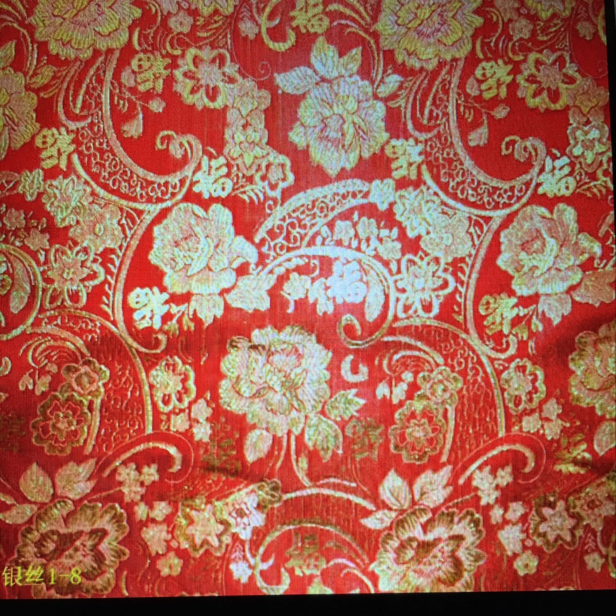 Gold and silver thread jacquard fabric Series 1 has a width of 1.5 meters Specification image