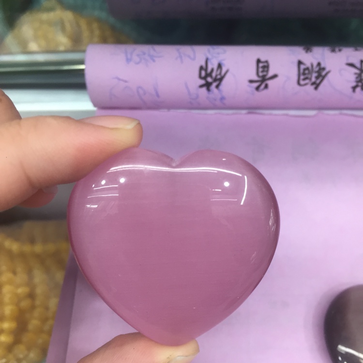 琉璃礼品收藏装饰品猫眼石手把件 可DIY 打孔细节图