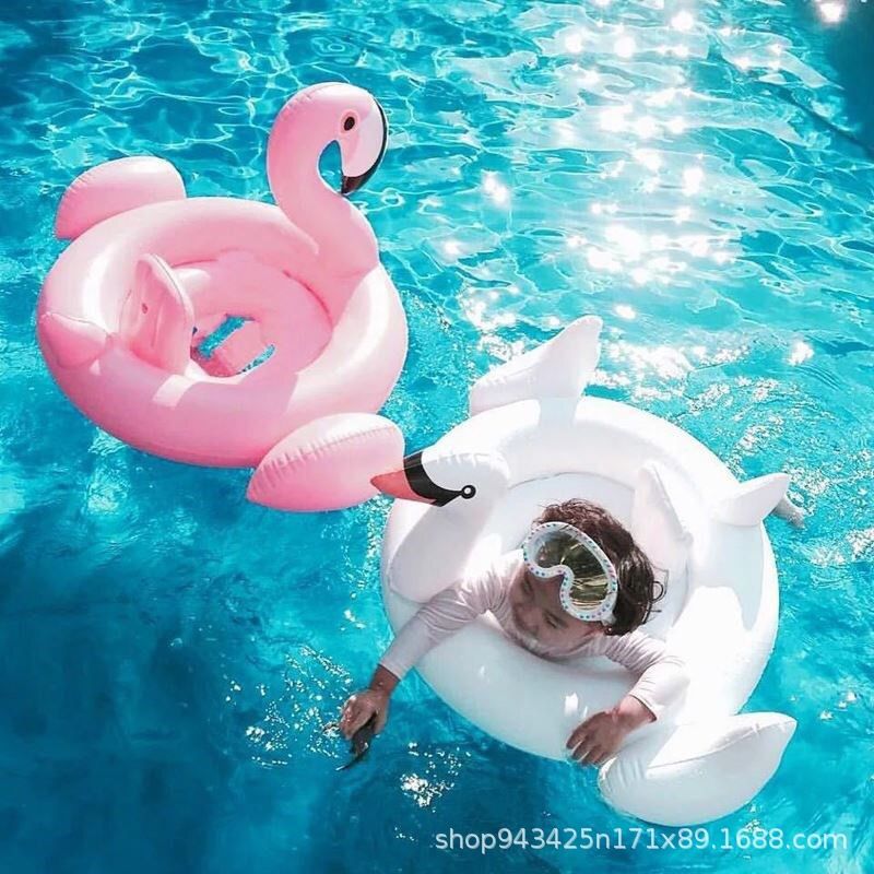 Yiwu Good Products Factory Direct sales: Baby swimming rings, children's flamingos, big white geese, single-seat rings, cute wholesale detail image 3