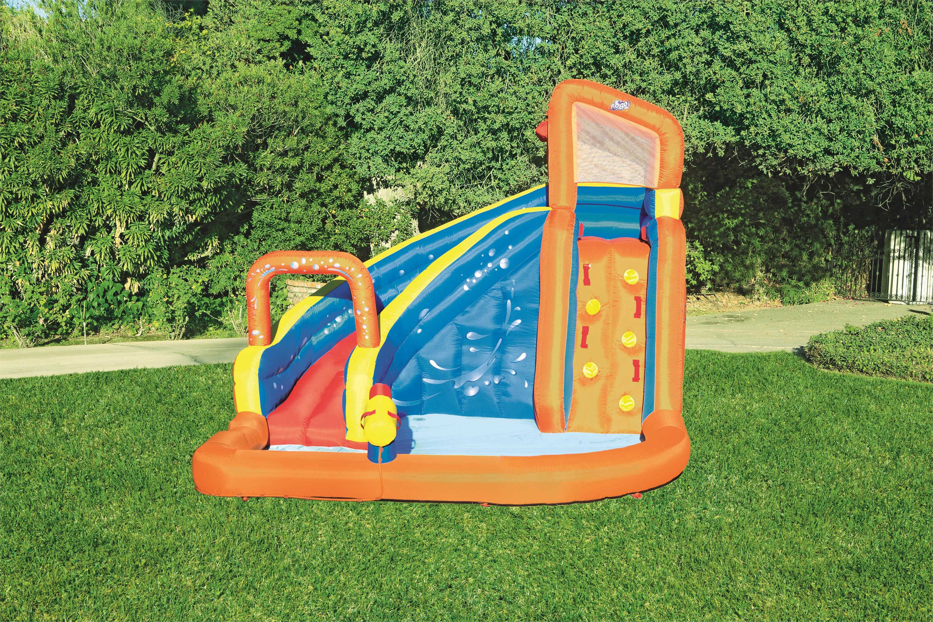 Bestway旋涡水浪水池公园 小型水上滑梯游乐场 儿童充气戏水乐园白底实物图