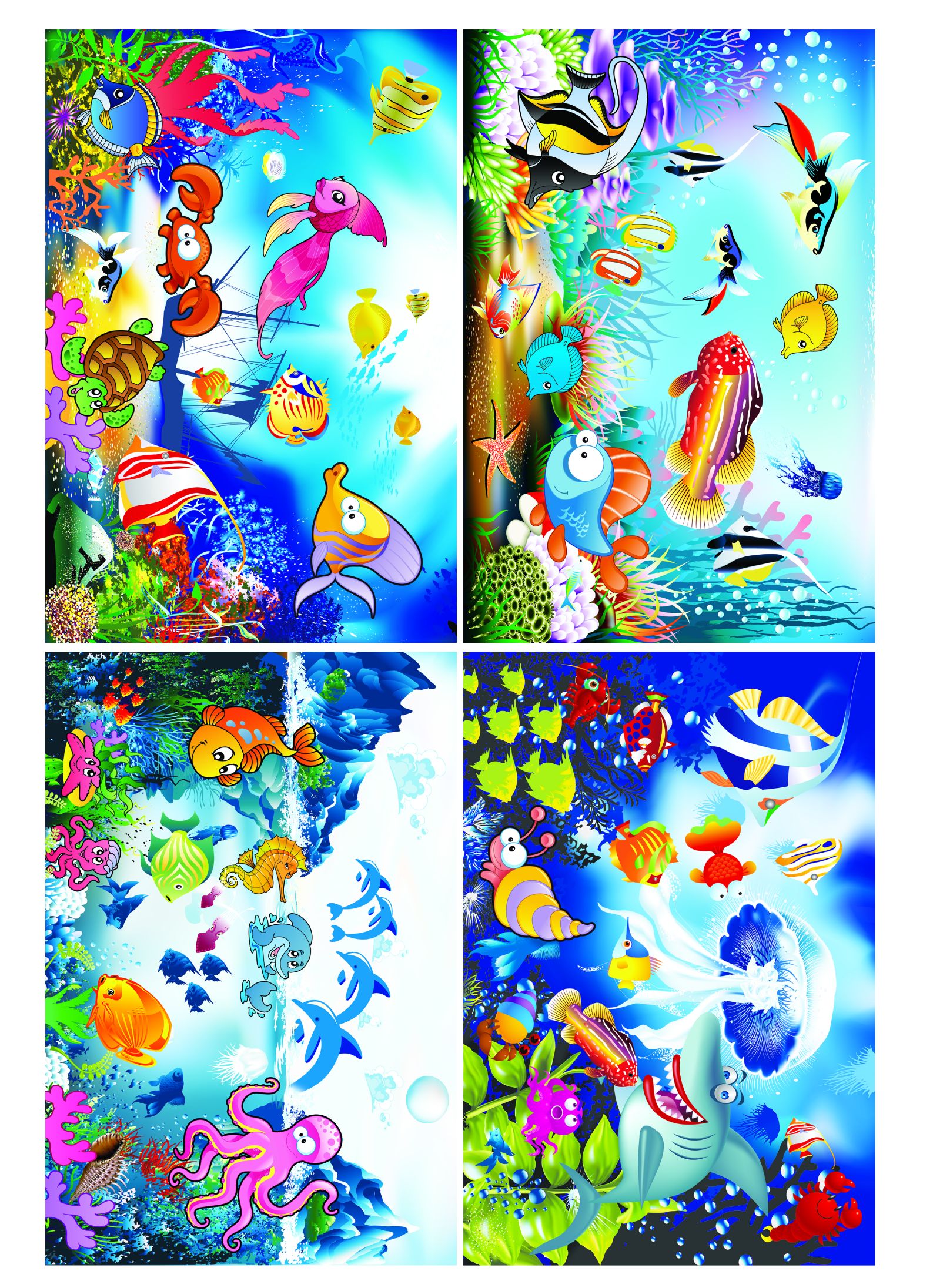 120片海底世界卡通拼图儿童玩具纸质拼图拼版平面幼儿园早教益智