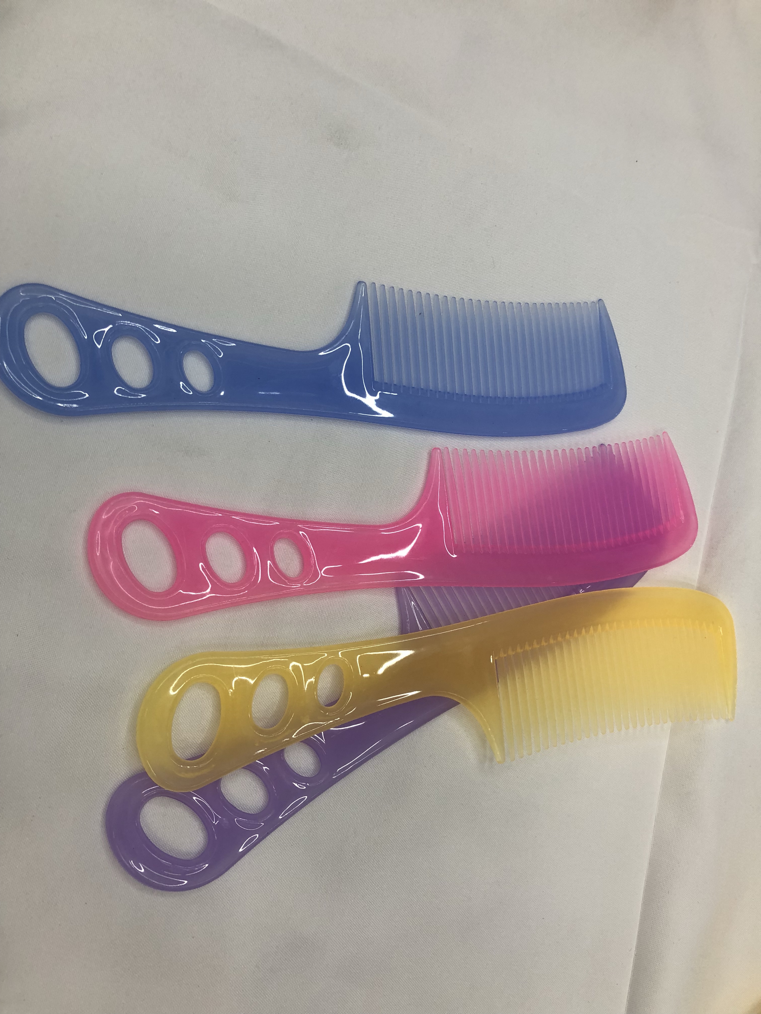 明833 4色果冻色彩色塑料梳子 外贸热销色梳子地摊热卖产品图