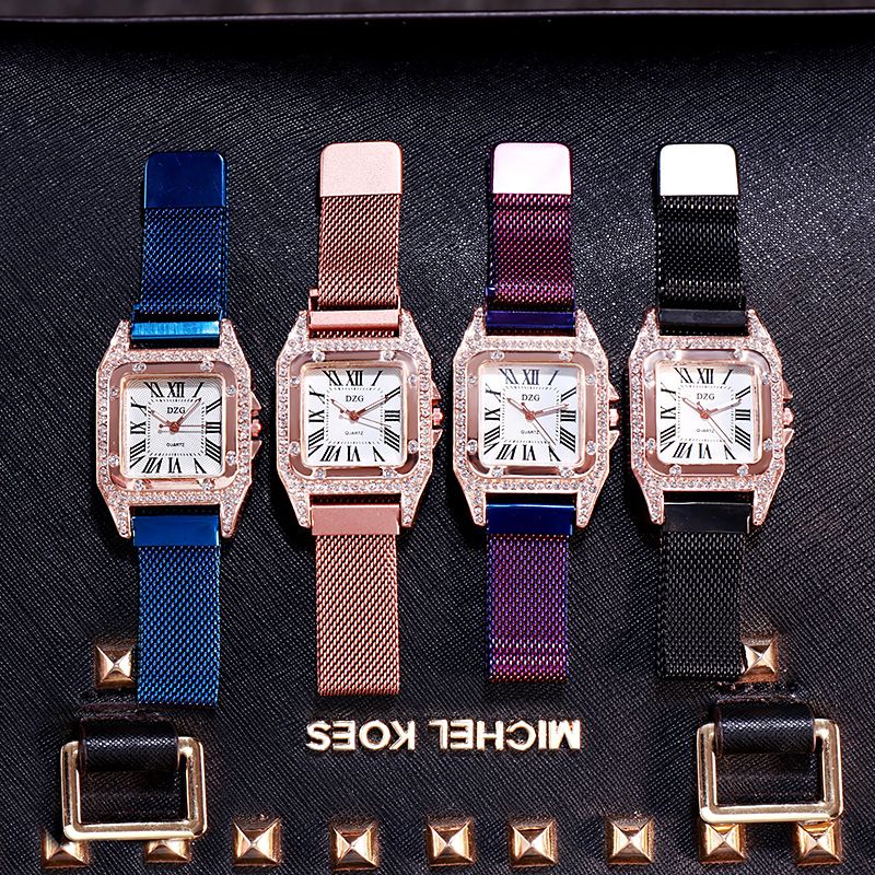 Square diamond magnet lazy watch detail image 2