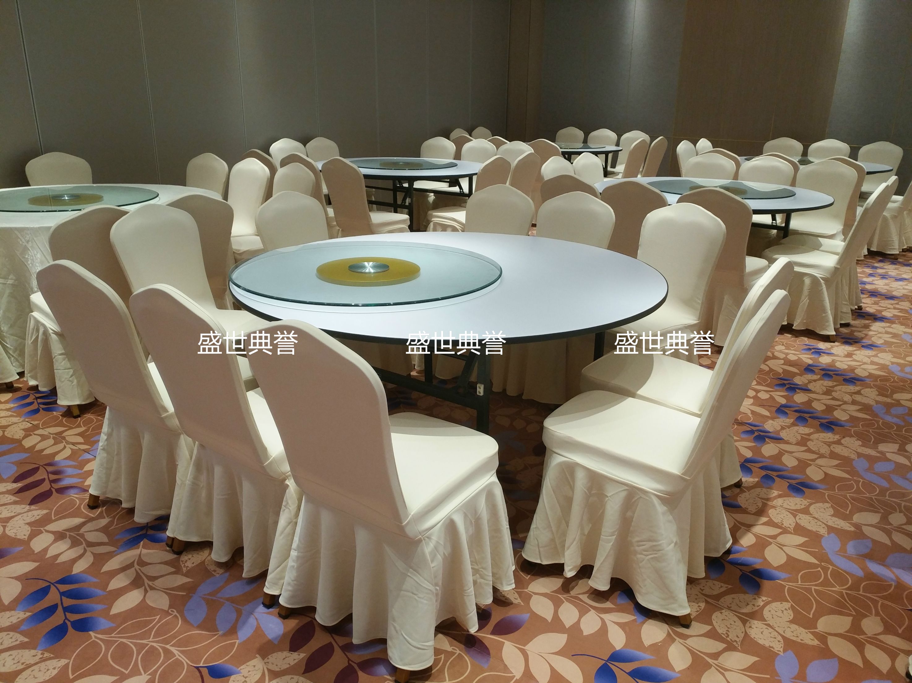 上海酒店餐厅宴会餐桌椅饭店酒席桌椅会议室折叠钢椅金属酒店椅详情图12