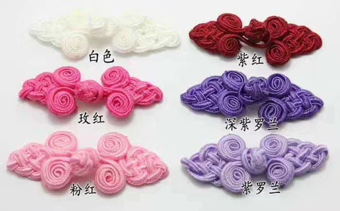 直销可染糖果色草莓儿童汉服旗袍装饰盘扣新款批发