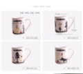 Four cartoon mugs of MKB with a pastoral style, Binyao 29 details Picture