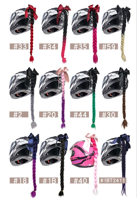 Hand braid motorcycle helmet braid motorcycle helmet wig accessories African wigs chemical fiber braid multi - color