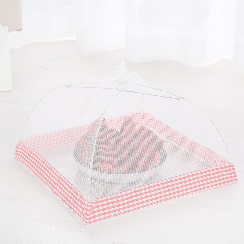 创意蕾丝花边网纱折叠菜罩餐桌防苍蝇饭菜食物罩方形伞罩定制产品图