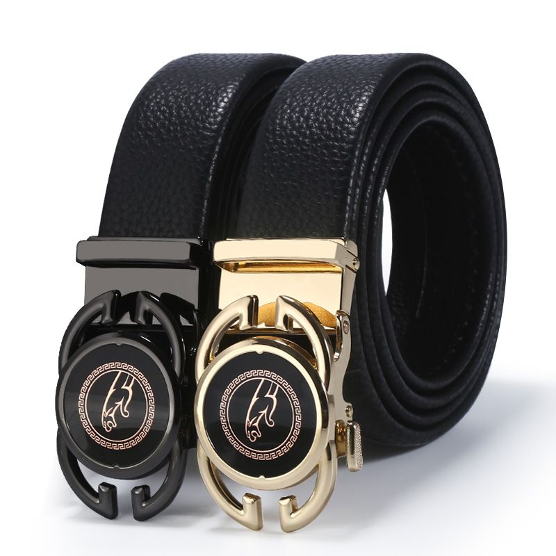 Wholesale of men's best-selling and versatile leather alloy automatic buckle casual belts for young people details Picture