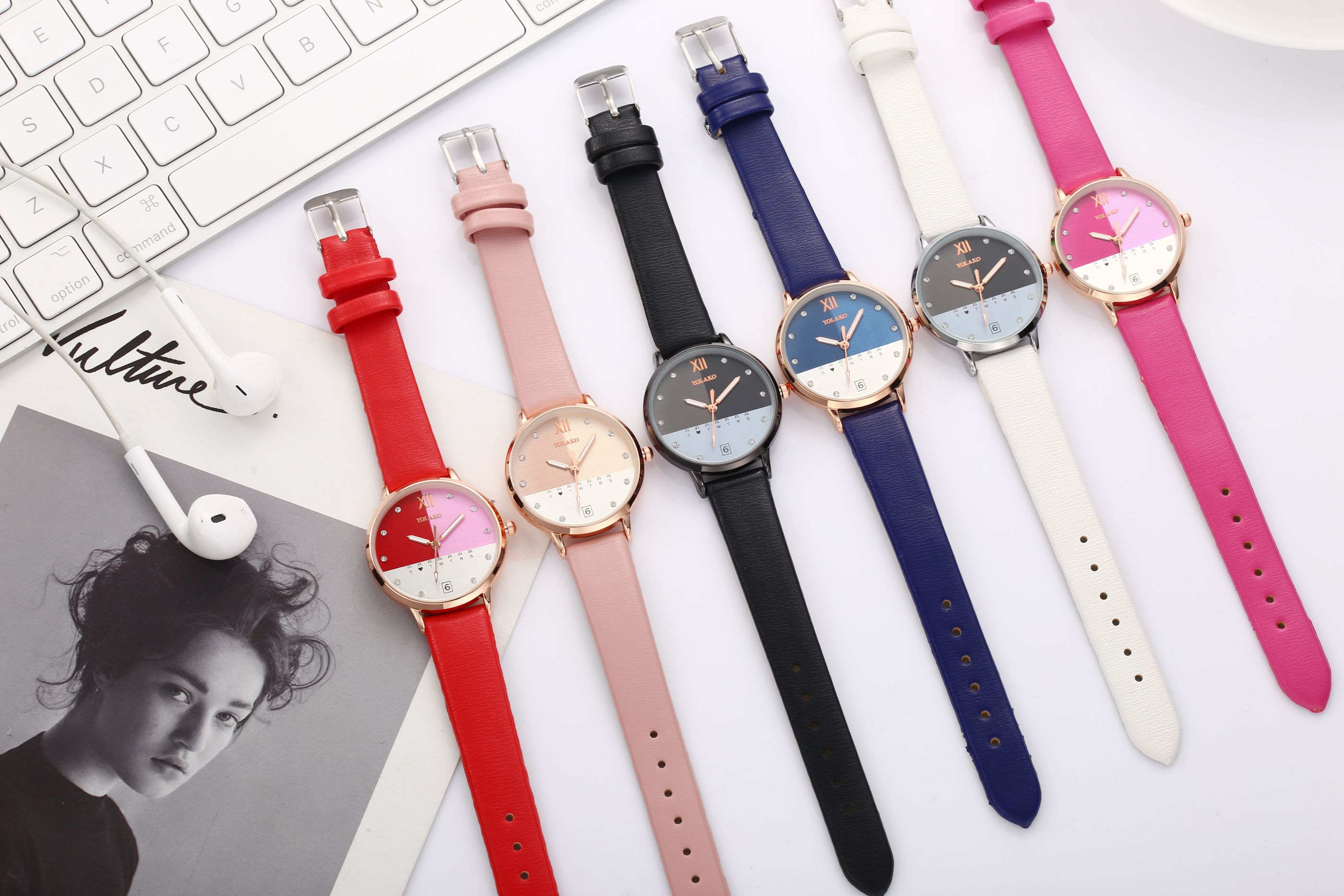 A variety of leather strap watches for ladies from Youleike detail image 1