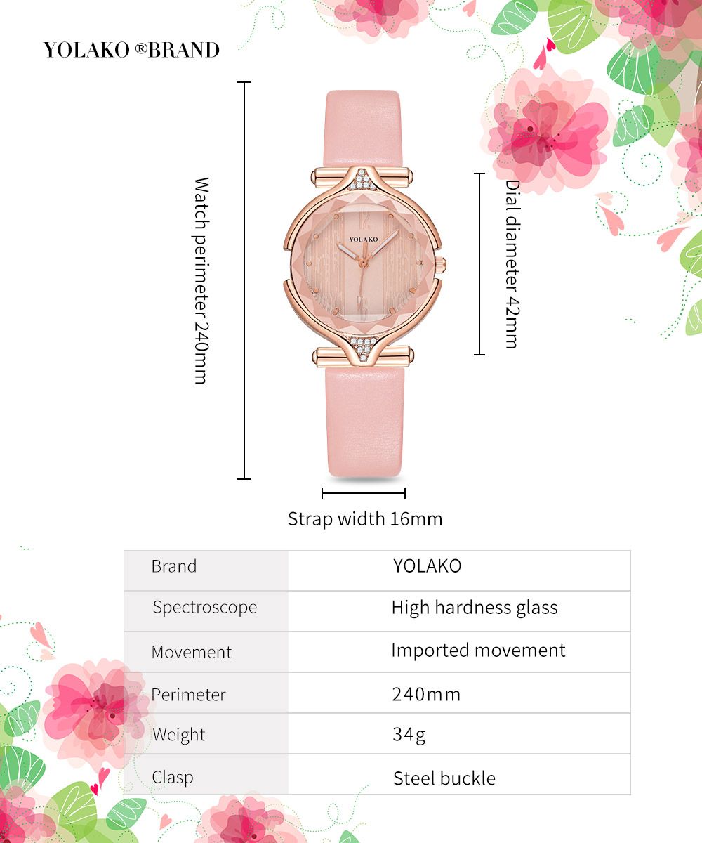 Oulaike's best-selling women's leather watches detail image 1