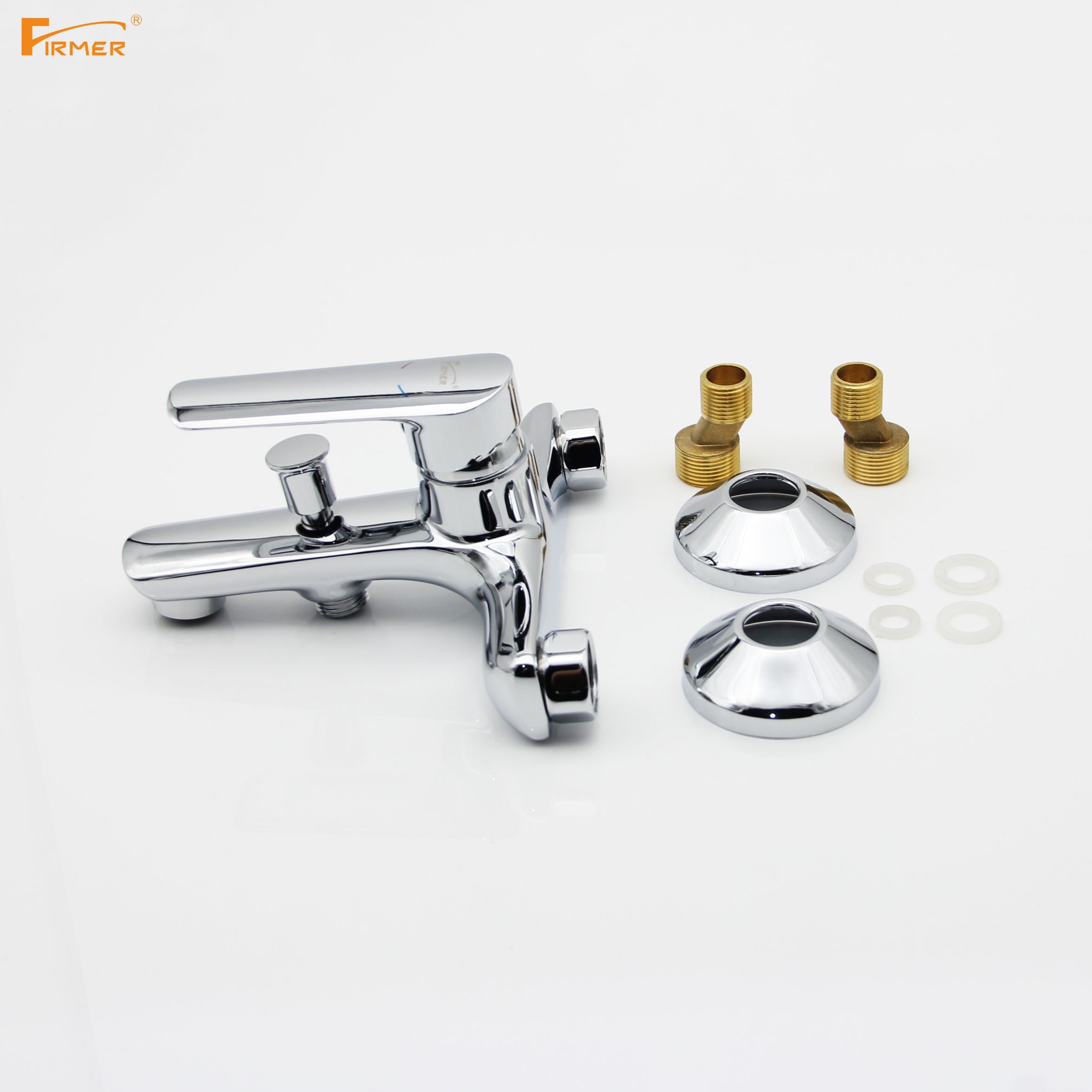 FIRMER Shower faucet full copper bath bath mixed bath bath triple cold and hot water faucet Item Picture