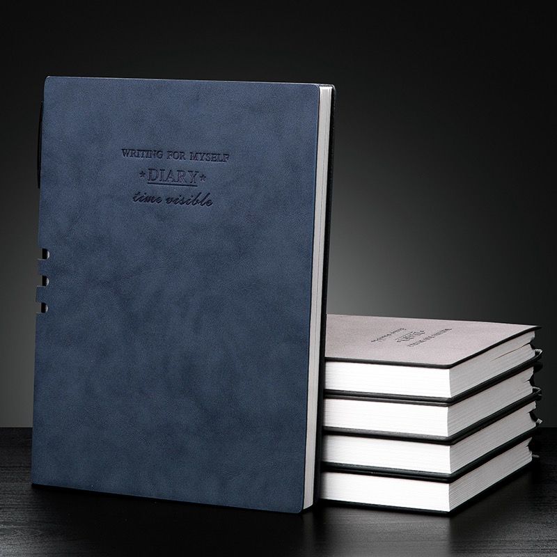 Thickened notebook Custom A5 retro business notebook office meeting notebook literary college student diary details Picture