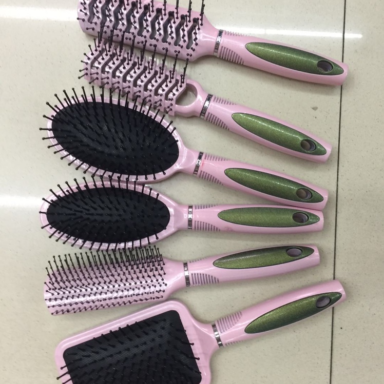 6886-074气垫梳按摩梳子多用途简约居家美发梳子尖尾密齿宽详情1