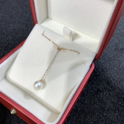 18Kakoya Sea Pearl Y Necklace 25 Light Luxury Elegant Workplace Women Match