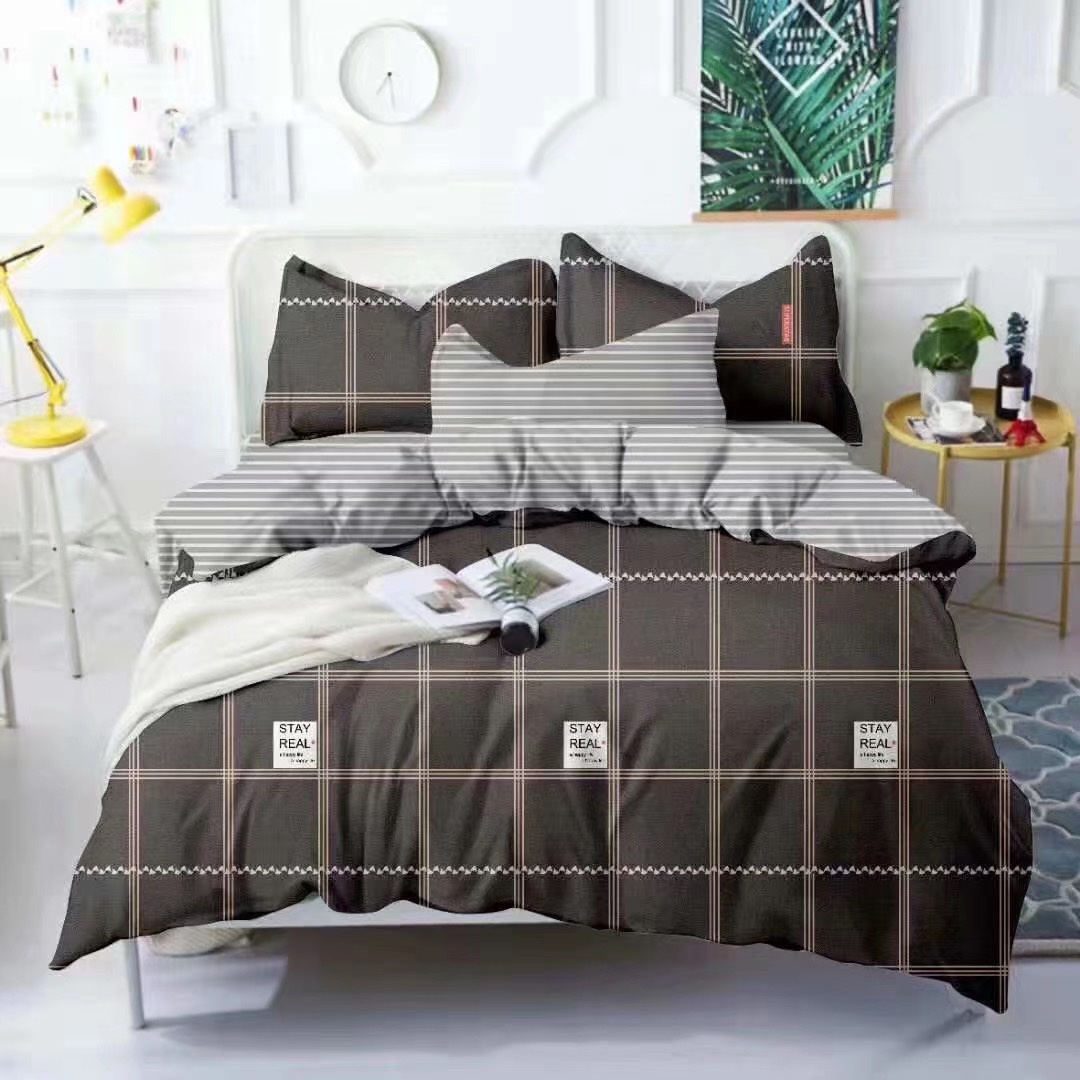 The eco-friendly brushed four-piece bedding set is a bestseller and sales champion at street stalls in foreign trade!