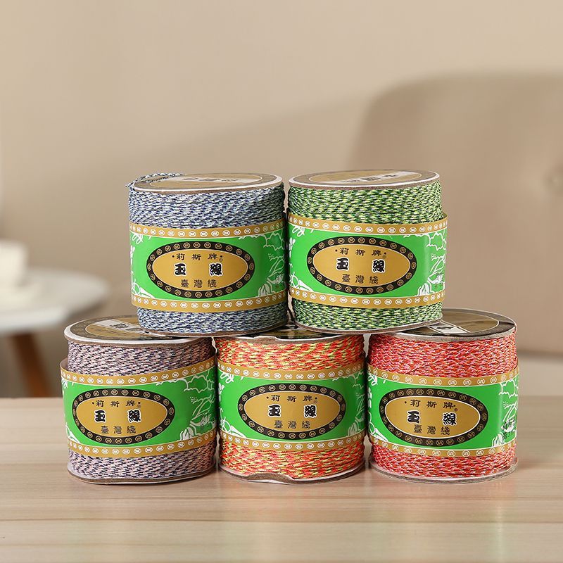 130M/Curly Yarn Plus Gold Jade Thread 1Mm Handmade Diy China Knot Braided Wire Bracelet Sachet Braided Rope full figure