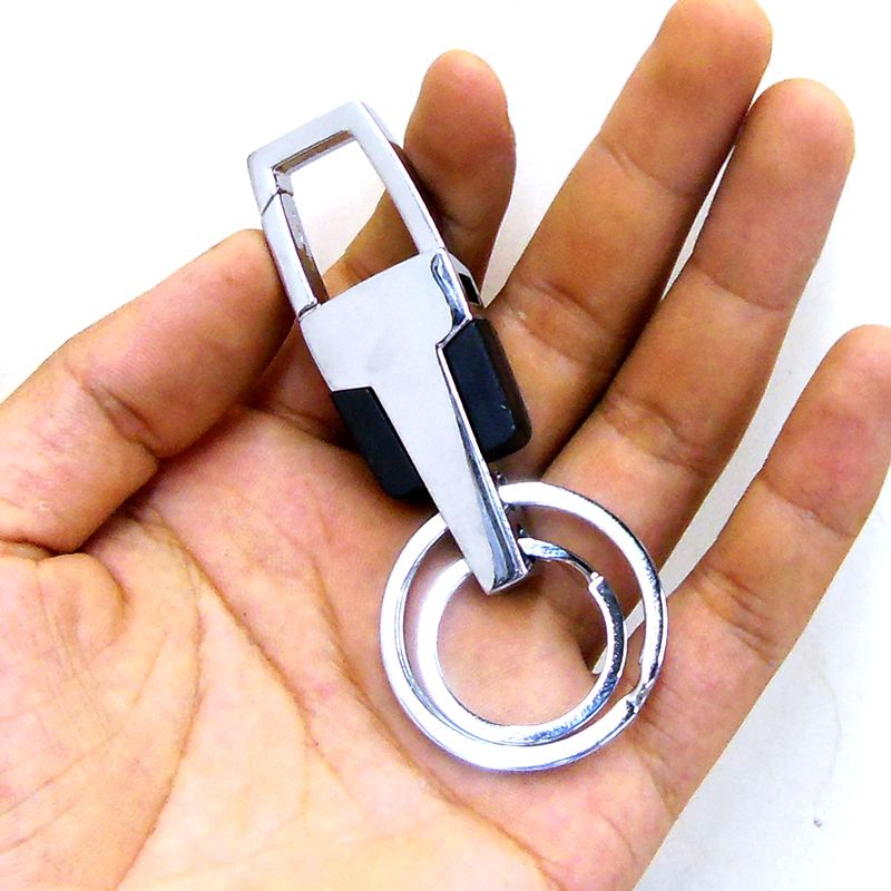 677C经典不锈钢腰挂钥匙扣 个性定制可印广告 赠送礼品锁匙钩批发详情1