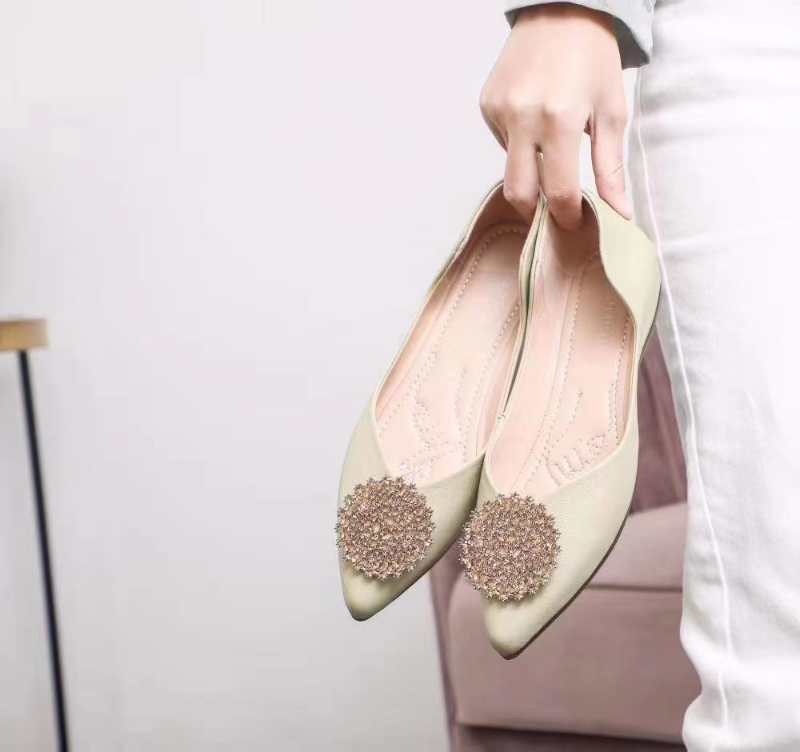 Soft leather non-abrasive work shoes for women summer 2020 new versatile middle heel high heel stiletto heel pointed single shoe black 20 thumbnail