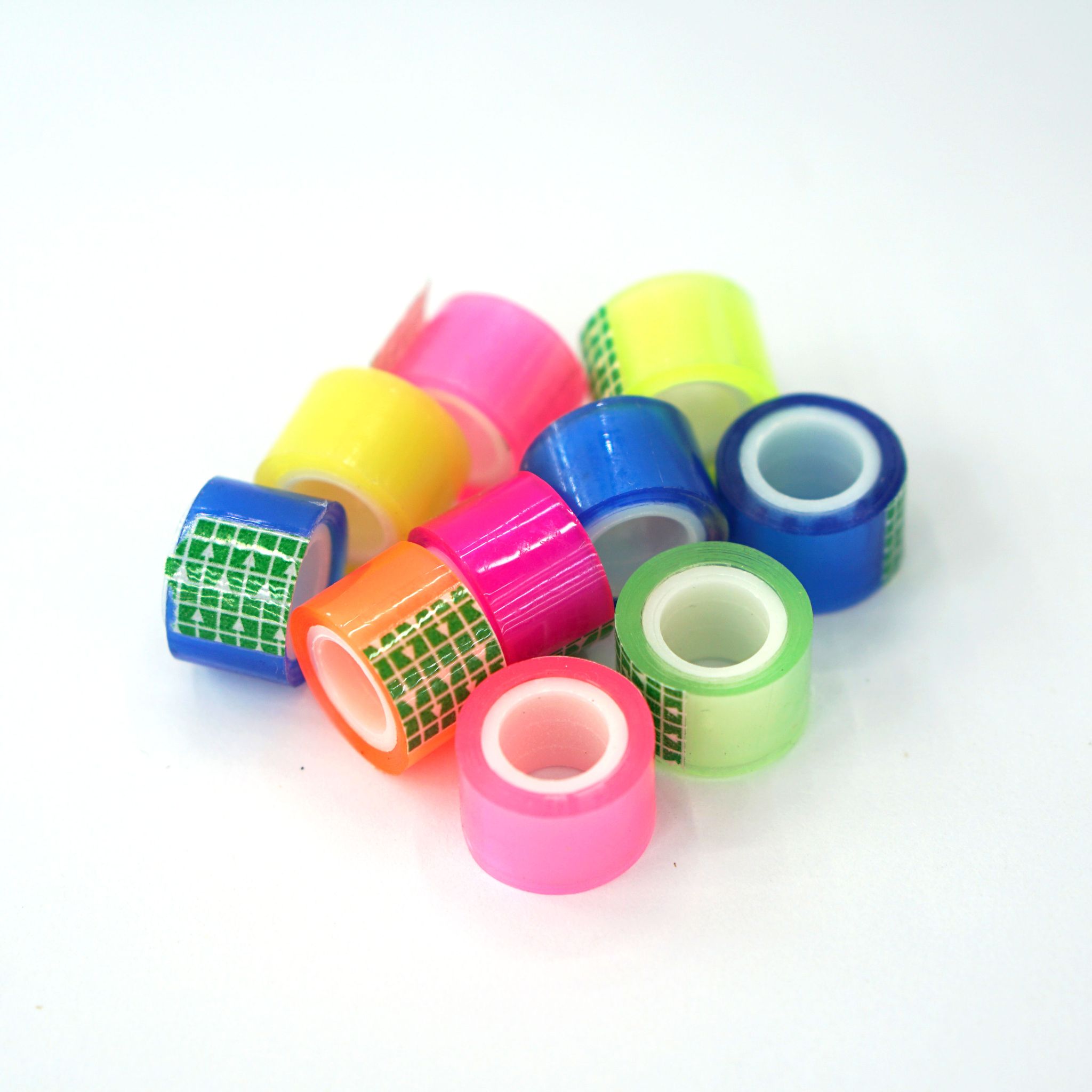 10 boxes of colorful mini adhesive tape, mini transparent adhesive tape, stationery tape for students, stationery decoration hands detail image 4
