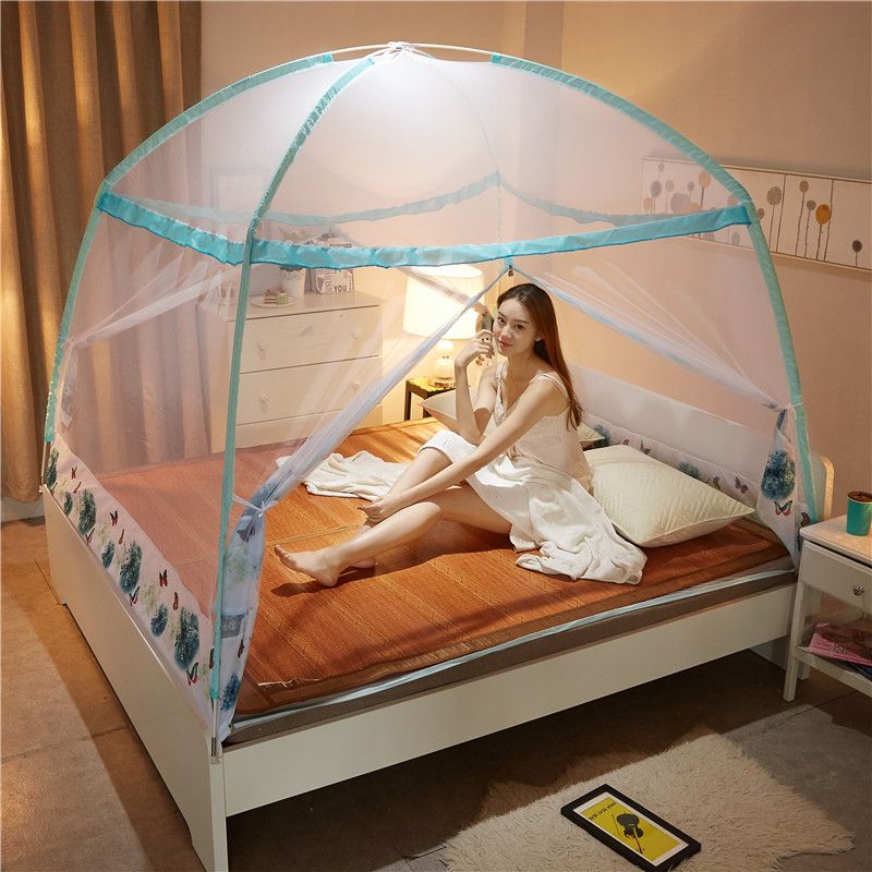 Mosquito Magic Free Installation Mosquito Net Bird Language Floral Mosquito Net Manufacturers Direct Sales Mosquito Net details Picture