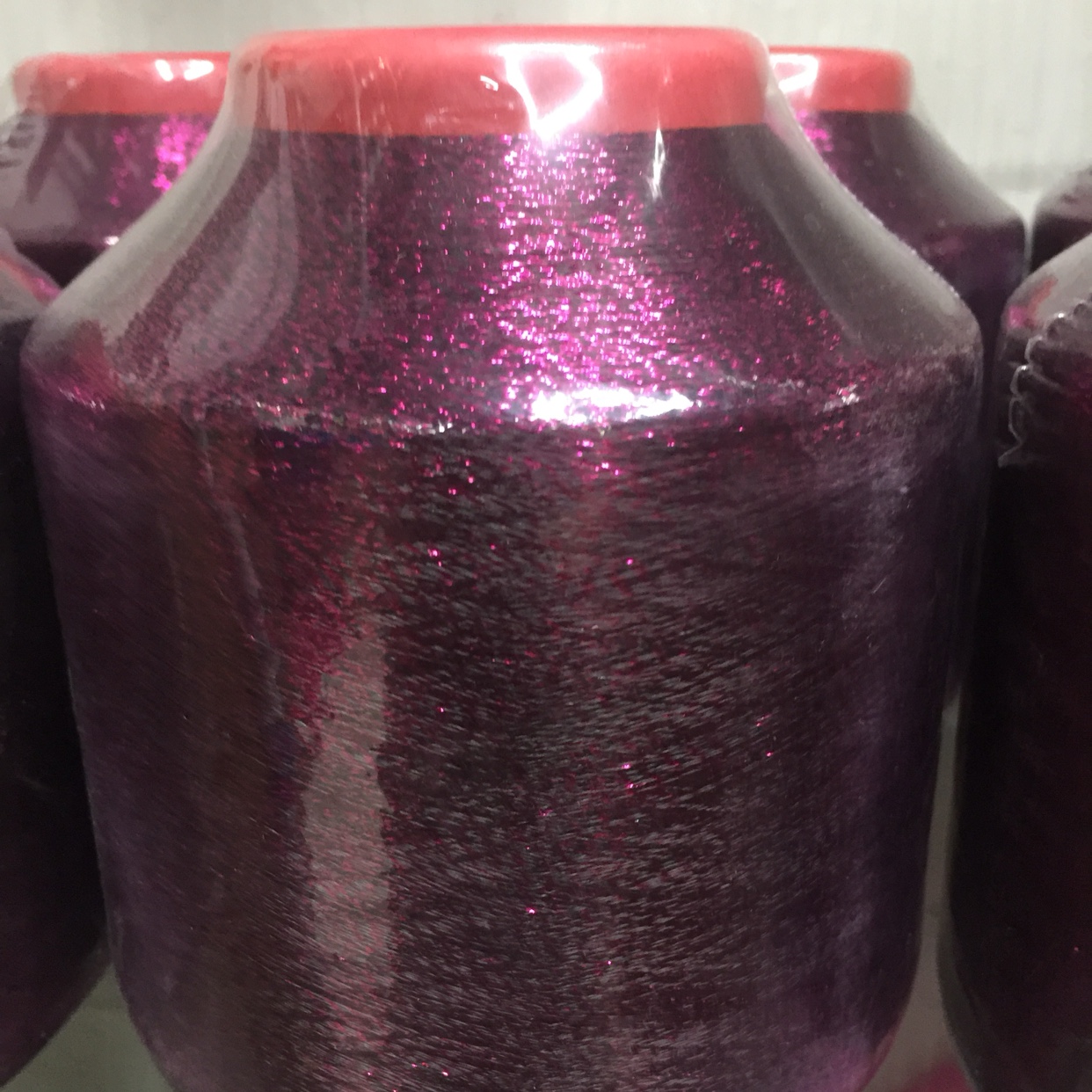 Extra fine gold and silver nylon and polyester, single package, double package, embroidery thread, uses (stockings, underwear, gloves, scarves, hats, wool yarn, headbands, etc.) 158 # black package plum red