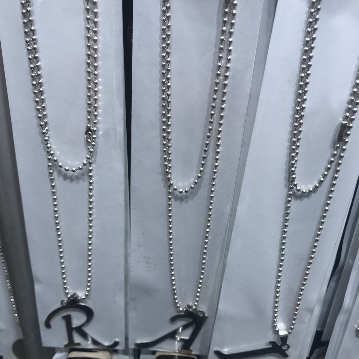 Stainless steel letter necklace
