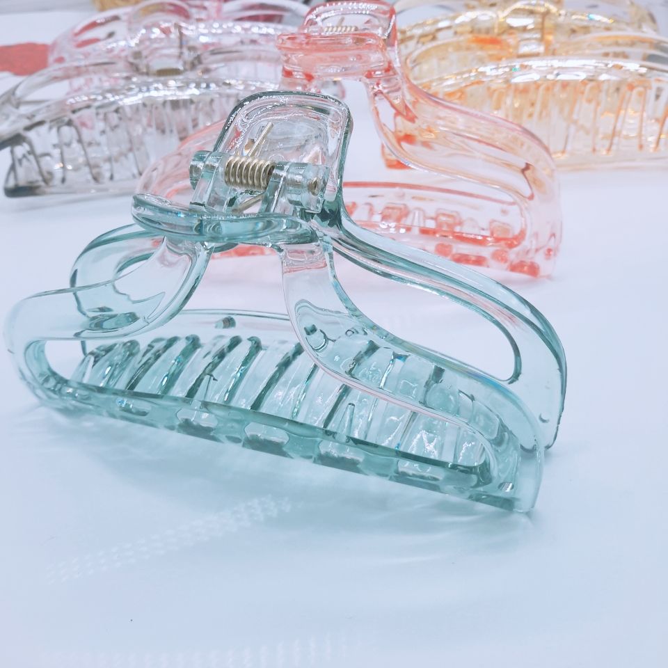 New transparent ins retro and versatile grab clip acrylic large hairpin, simple and basic ponytail hair grab for women Specification image