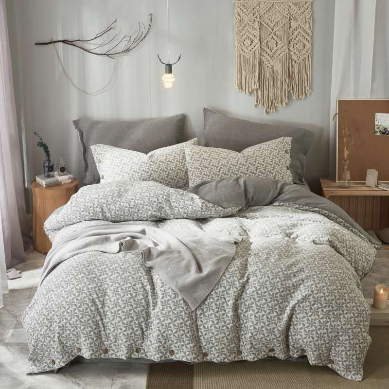 60S Double Yarn-Dyed Jacquard 4-Piece Set full figure