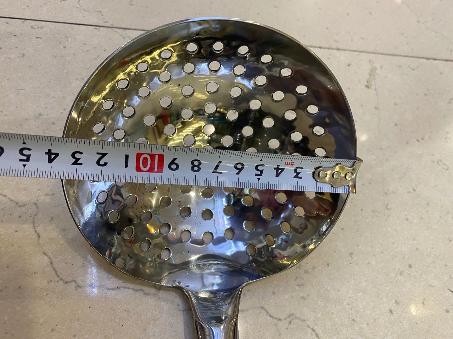 Stainless steel wooden handle strainer, kitchenware, large soup spoon, hot pot spoon, porridge spoon, spatula, long handle detail image 3