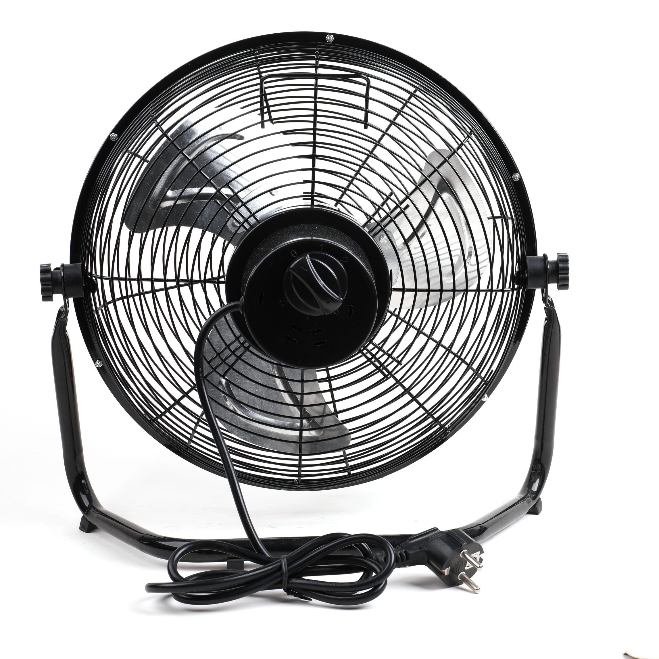 Factory direct 12 "all black iron fan floor fan large air volume floor fan electric fan home details Picture