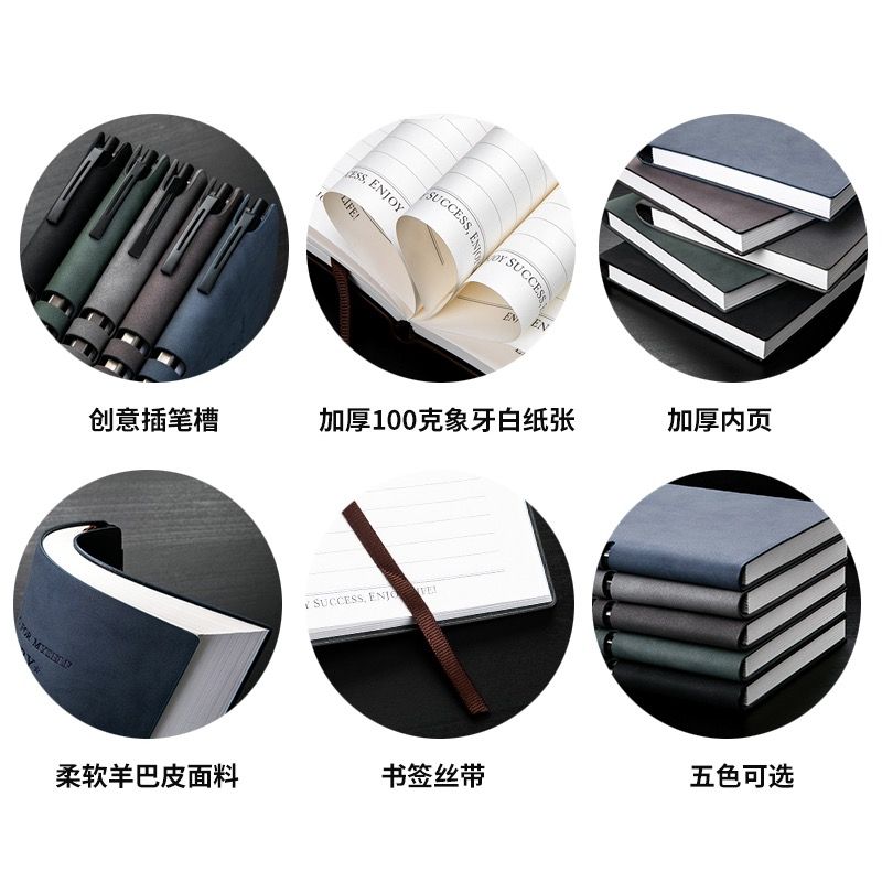 Thickened notebook Custom A5 retro business notebook office meeting notebook literary college student diary Application Scenario