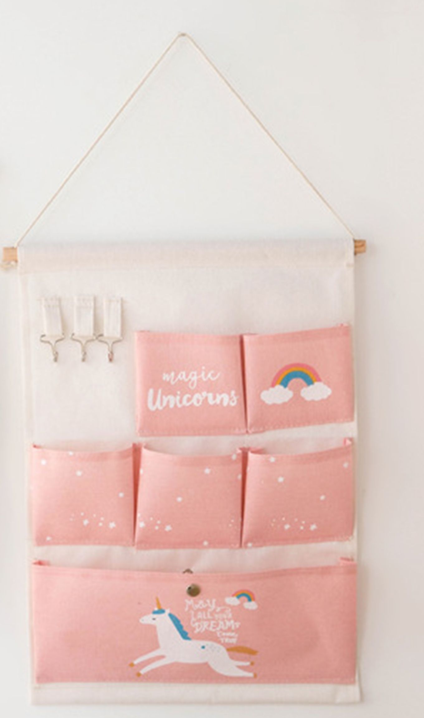 Yiwu Selection 6 bags with 3 hooks unicorn hanging bag /35615 full figure