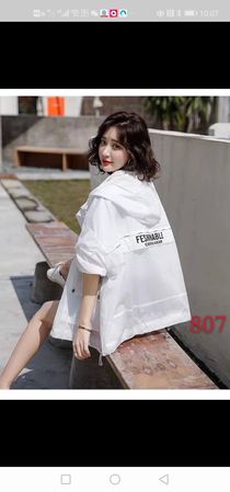 Women's hooded sunblock white 807