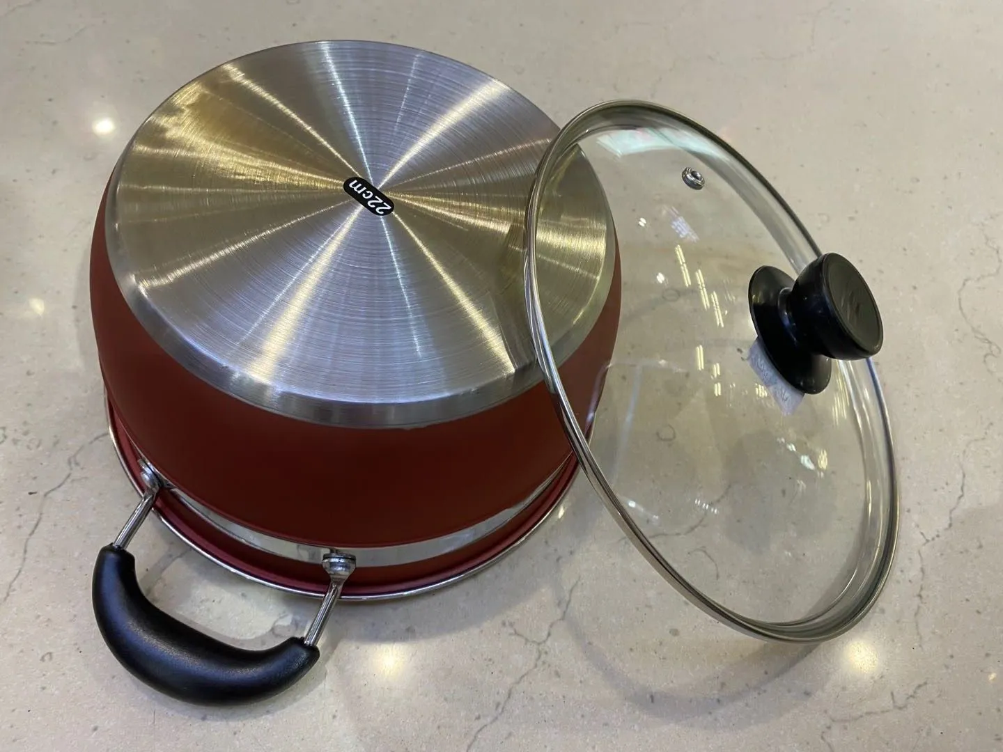 6-piece set of multi-purpose pot, soup pot, cooking pot, 22cm, 24cm, 26cm stainless steel, color detail image 4