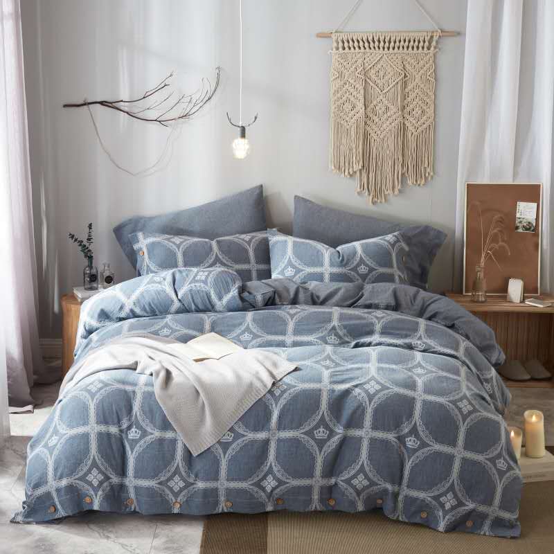 60S Double Yarn-Dyed Jacquard 4-Piece Set Application Scenario