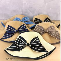 Yiwu Selection Day department large bow folding straw hat rice black /KK203602/38380