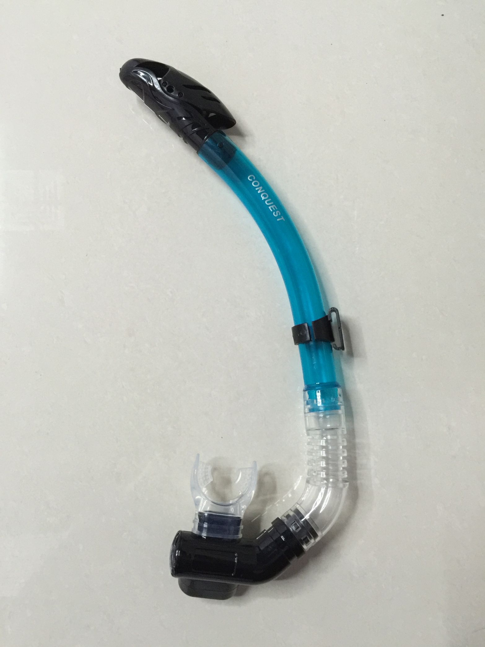 搏路厂家批发现货供应全干式呼吸管潜水镜潜水套装S14S管 湖蓝