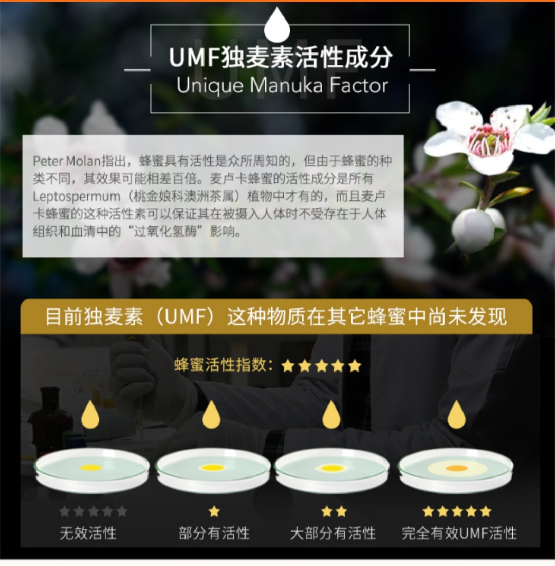 新西兰进口蜜滋兰麦卢卡蜂蜜5+UMF（250g）详情图6