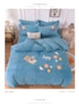 The 4-piece set of warm bedding with milk velvet embroidery is in full bloom Specification image