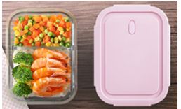 高硼硅长方形隔断耐热玻璃保鲜盒