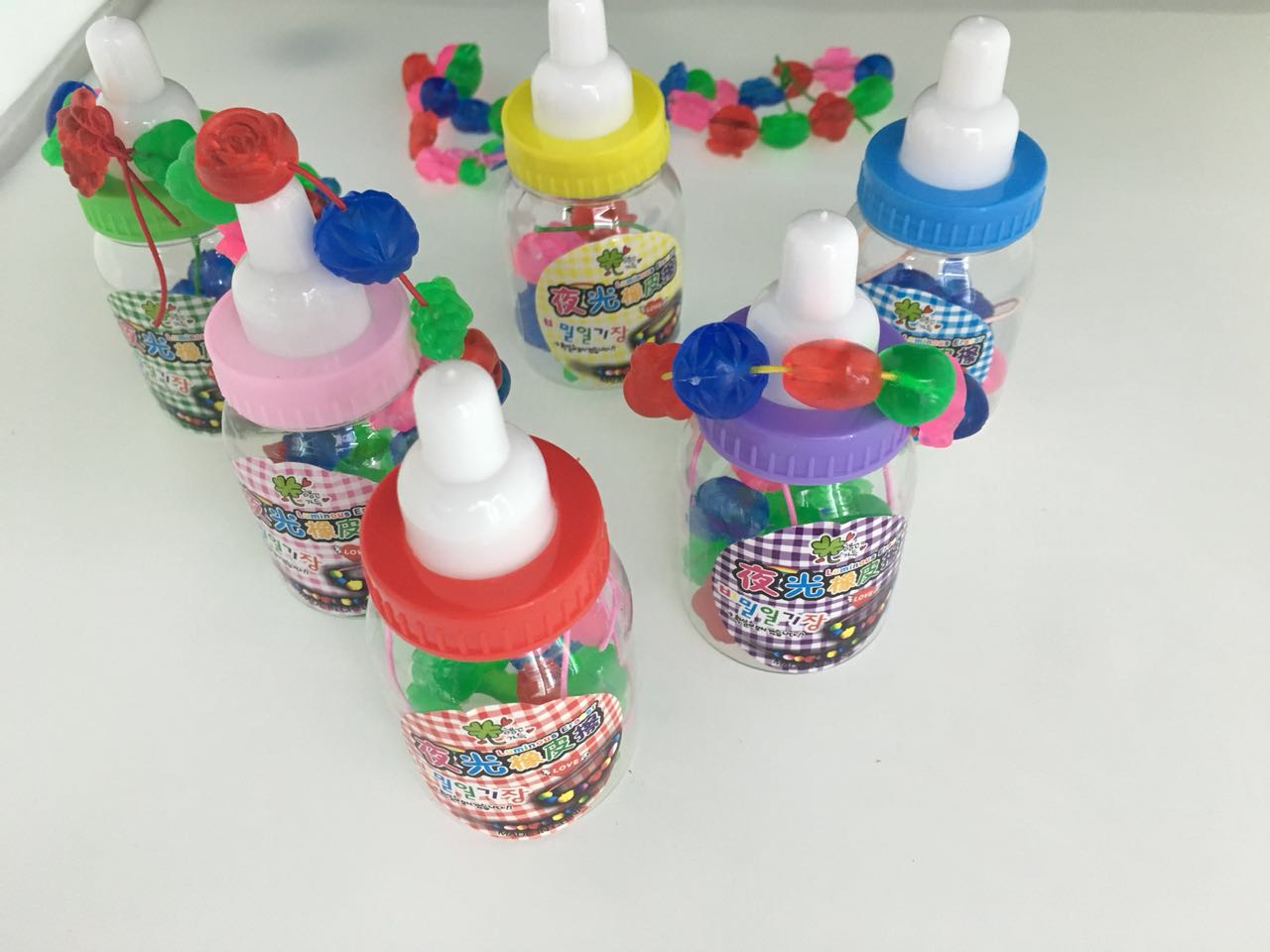 1608夜光手链橡皮擦卡通创意小学生礼品