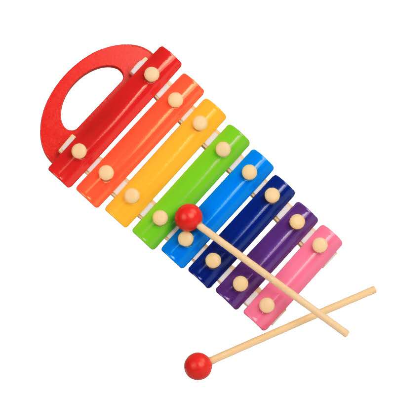 The hand-held eight-tone musical instrument is a toy for early education and music perception cultivation for infants and toddlers Item Picture
