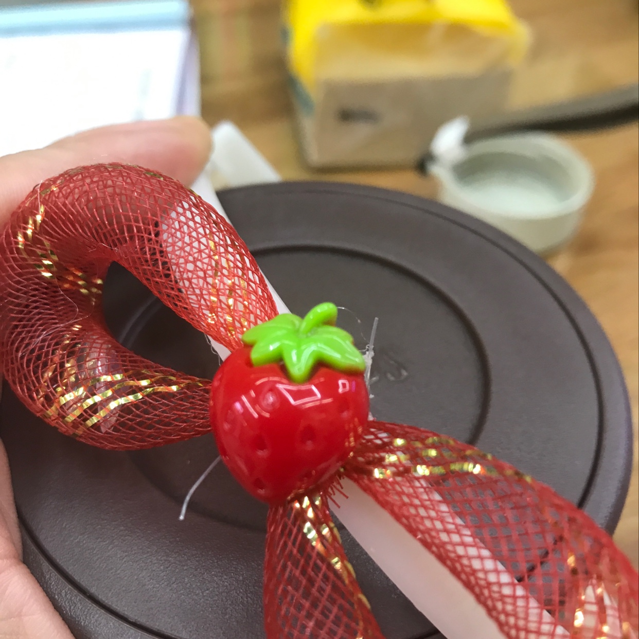 Resin ornament strawberry