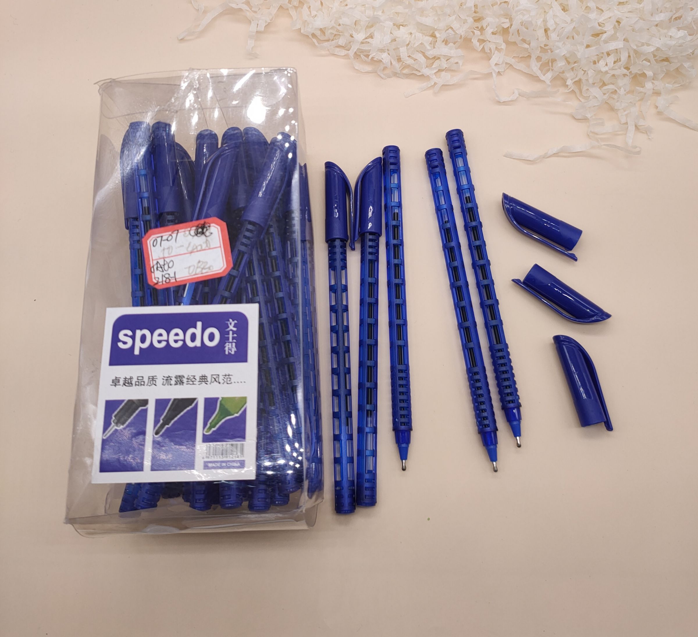Special for office students ballpoint pen hollow-out rod full figure