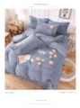 Factory direct sales of 4-piece bedding set with warm milk velvet embroidery details Picture