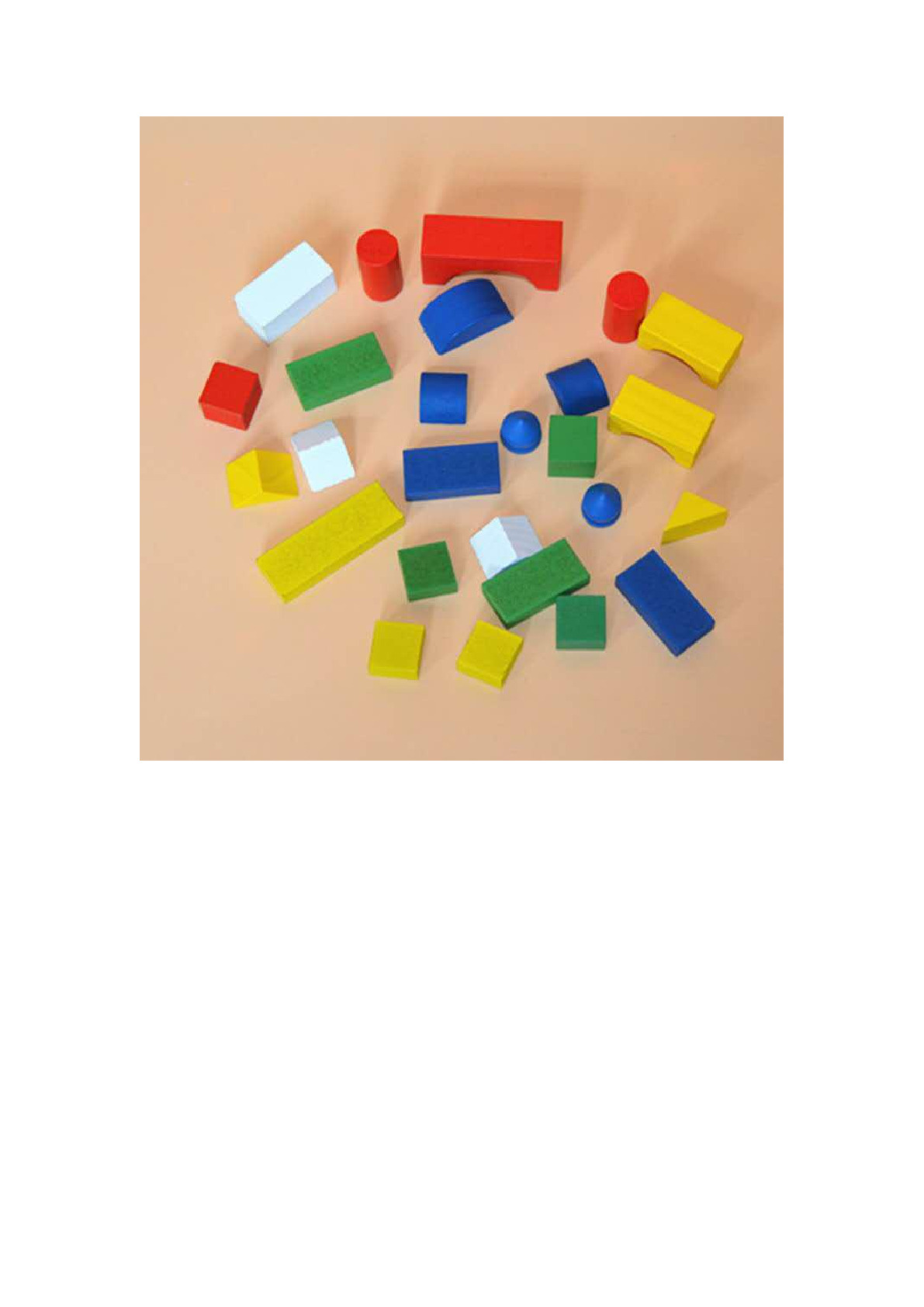 Wooden castle building block geometry set for children and primary school students' math teaching AIDS building blocks detail image 2