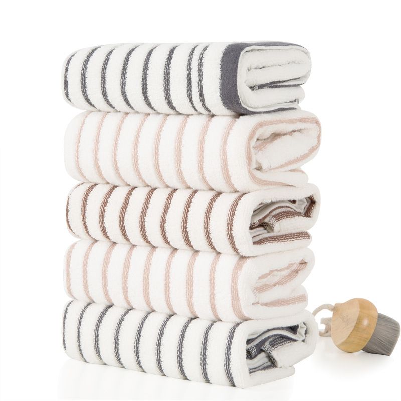 Life Story Pure cotton striped towel, absorbent and soft face towel details Picture