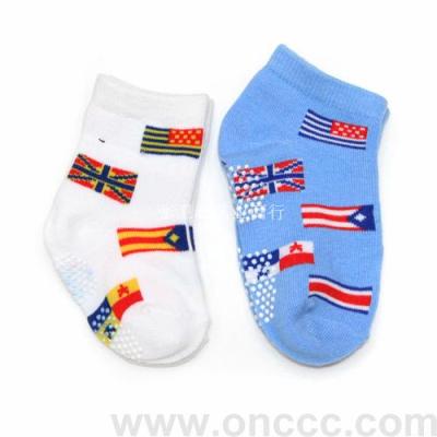 Flag invisible socks cotton boy brief anti-skid socks