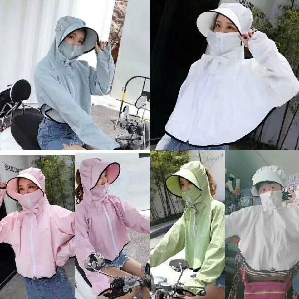 Women's hooded sun block 3
